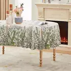 Spring Summer Tablecloth 60X84 Inch Oval, Wild Flowers Floral Table Cover for Pa