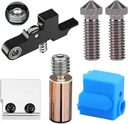 Upgrade Idler Arm All Metal Bimetal Heatbreak Nickel Plated Copper Heater Block Nozzles 0.4mm Compatible with Artillery Sidewinder X1 X2 Genius Titan Extruder Volcano Hotend Parts 3D Printer