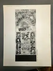 ONE OF A KIND RARE VINTAGE 1995 MORTAL KOMBAT LIVE TOUR ORIGINAL AD MAT 2