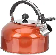 Alipis Whistling Teapot, 1.8L Stainless Steel Tea Kettle, Hot Water Kettle, Stove Top Teapot, Gas & Electric Compatible, Orange
