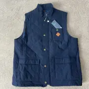 William Murray Hook Shot Full Zip Insulated Quilted Vest NWT XL $145 Navy Blue