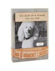 New Mud Pie Pet Memorial Keepsake Picture Frame Dog or Cat Sympathy GRAY COLLAR