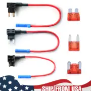 3Pack Car Add-a-Circuit Fuse Adapter w/ Standard & Mini TAP Blade Fuse Holder US