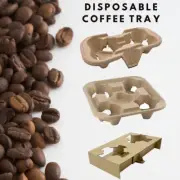 Kraft Brown Coffee Cup Tray – Sustainable, Sturdy Carrier for Takeaway & Travel