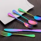 berglander flatware set 20 pc stainless steel with titanium colorful plated