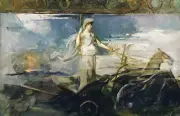 Minerva in a Chariot (c. 1894), Abbott Handerson Thayer *Art Postcard*