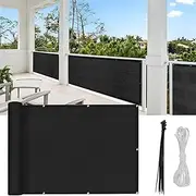 5M Privacy Garden Fence Panel Cover UV Protection Shade Screen Patio Balcony AU (Black (0.9M*5M))