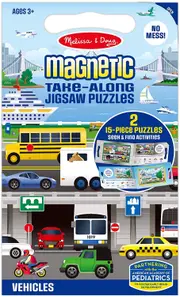 Melissa & Doug - Magnetic Take Along Jigsaw Puzzles - Vehicles
