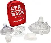 ELYSAID Adult & Infant CPR Mask Combo First Aid Kit with 2 Valves with 1 Pair of PVC Gloves