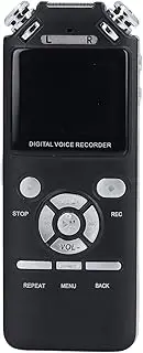 Digital Voice Recorder, Intelligent Noise Reduction Dual Microphone 16GB Portable Voice Recorder with Premium Speaker, Large Storage and Zinc Alloy Material