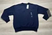 NWT Polo Ralph Lauren Womens Sweatshirt Pullover Navy S Aviator Gold RL Crest