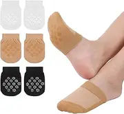 [Zuimei] 6 Pairs Toe Socks Women, No Show Socks Half-Topper Socks,Cotton Non Slip Half Socks Soft Half Cover Invisible Toe Topper Socks Seamless Liner Socks Toe Covers Socks for Women