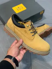 在飛比找Yahoo!奇摩拍賣優惠-CAT卡特彼勒720黃色中邦英倫復古擦色工裝男靴休閒皮鞋39
