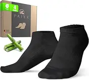 [PAIXX] Premium Bamboo Trainer Socks Pack of 8, 43-46 & 39-42, Men & Women - Breathable, Antibacterial Ankle Socks Against Sweaty Feet - Lint-Free Anti Odour Bamboo Socks