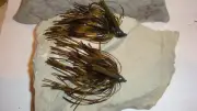 TWO (2) 3/8 OZ JIG BROWN CRAW POISON HEAD