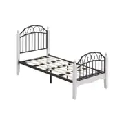 Alexa Wood & Metal King Single Bed Frame – Black And White