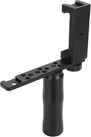 Smartphone Video Rig with Handle, Aluminum Alloy Phone Video Stabilizer Grip with Cold Shoe, Phone Stabilizer Grip Tripod Mount for Video Maker