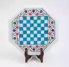 15'' Marble Octagon Chess Table Top with Inlay Art Coffee Table for Home c9