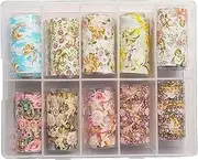 Transfer Paper,Angel Starry Nail Transfer Lace Decals | Nail Transfer Decals Stickers Supplies, Girls, Family, Beginners, Nail