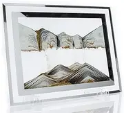 YayaCat Moving Sand Art Picture Sandscapes Desktop Art Toys (9"X7", Golden,Black,White)