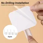 4pcs Organizer Racks Self-adhesive Space-saving Punch-free Storage Hooks Safe