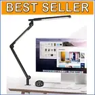 15W Desk Lamp with Clamp, Dimmable LED & Smart Remote for Versatile Lighting