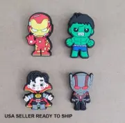 Croc Charms Marvel Iron Man Hulk Dr. Strange Ant Man 4 pieces USA SELLER S7