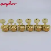 Vintage Gold Locking String Tuners Nut Style Electric Guitar Machine Heads 1:15