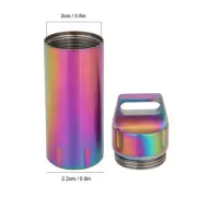 Portable Waterproof Stainless Steel Pills Case Container Bottle Keychain MGR