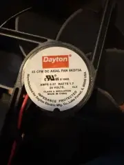 Dayton 6Kd73A Axial Fan, Square, 24V DC- Phase, Pbt Plastic, 3 5/8 In W.