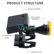 Dental Wireless Headlight For Loupe 5W LED Ultralight Headlamp W/ Optical Filter