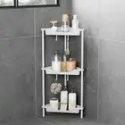 3 Tier Floor Standing Shower Caddy - Splicing Rustproof Corner Shelf Organizer