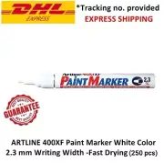 ARTLINE 400XF Paint Marker White Color 2.3 mm Writing Width-Fast Drying(250 pcs)