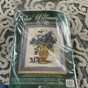 Blue Hydrangea Floral Elsa Williams Stitchery Kit 0447 Michael A LeClair NEW