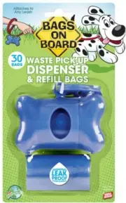 Bags on Board Bone Waste Pick-up Bag Dispenser with Dookie Dock Blue 1ea/2