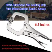 6.5 Inch Locking Clamp Pliers with Swivel Pads C-Clamp Locking Pliers