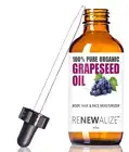ORGANIC GRAPE SEED OIL Anti-Aging Moisturizer - Facial Cleanser - 4 fl oz