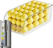 Fruit Storage Containers for Fridge - Large Capacity Food Organizer | Clear Fridge Drawer Organizer, Drainable Partition Fruit Storage Bin for Home Kitchen, Barbecue Shop, Restaurant