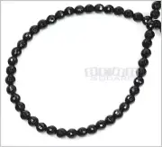 15"+ Black Onyx Agate Faceted Round Beads 6mm #12025
