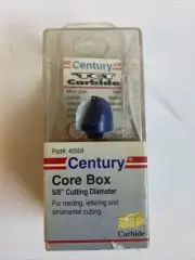 CENTURY DRILL AND TOOL 40504 Core Box Tct Router Bit 5/8" Cut Dia/Length