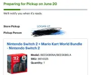 Nintendo Switch 2 Console Mario Kart Bundle Plus Switch Pro Controller 1st Gen