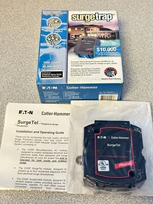 NEW Eaton Complete Home SurgeTel Trap Phone/DSL/Fax/Modem Protection 80,000 Amp