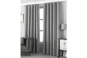 Riva Home Pendleton Ringtop Eyelet Curtains (Graphite) - UTRV1211