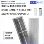 【PUREBURG】適用3M靜炫款00UCRC-1靜音款00UCRC-2 FA-X30 FA-X50T HEPA副廠濾網