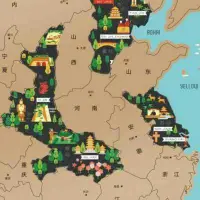 在飛比找蝦皮購物優惠-Deluxe China scratch map trave