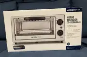 KitchenSmith 4 Slice Toaster Oven, Toast, Bake, Broil & More