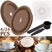 2Pcs Reusable Coffee Capsule Lids for Reusable Coffee PodsSilicone Coffee qrbsk
