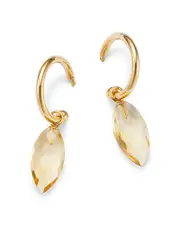 Bloomingdale's Fine Collection Citrine Dangle Hoop Drop Earrings in 14K Yellow Gold