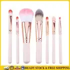 7pcs/set Wood Makeup Brush Foundation Contour Concealer Blush Pen Beige *AU