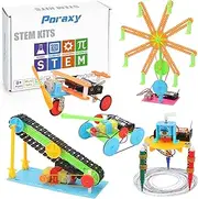 5 Set STEM Kit,DC Motors Electronic Assembly Robotic Kit DIY STEM Toys for Kids,Building Science Experiments Projects Kits for Boys and Girls